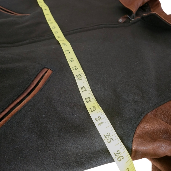 Golden Bear Vintage Men’s Varsity Bomber Loden Stripe Knit Jacket Size Large - Picture 12 of 17